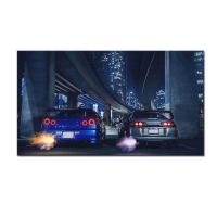 ราคา รถสปอร์ตแข่ง GTR R34 VS Supra Vehicle ศิลปะบนผนังผ้าใบวาดภาพพิมพ์โปสเตอร์สำหรับห้องนั่งเล่นงานศิลปะตกแต่งบ้านออฟฟิศ (19709568656)