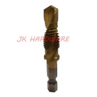 ราคา ดอกเจาะต๊าปเกลียว ดอกต๊าปเกลียว ดอกสว่านต๊าปเกลียว HSS ชุบไทเทเนียม ระบบเมตริก 6 ชิ้น ชุดต๊าปเกลียว (7364462808)