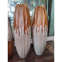 ราคา แจกัน10 30นิ้ว ลายทรงสูง สีขาวแบหินย้อย (16253198666)