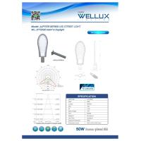 ราคา WELLUX โคมไฟถนน 30W 50W 100W แสงขาว LED STREET LIGHT รุ่น JUPITER SERIES (8748040955)