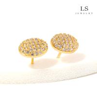 ราคา LS ต่างหูเพชรแท้ทอง 18k 2021 เกาหลีใหม่ต่างหูผู้หญิง 330e (8218735559)