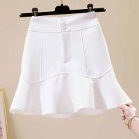 ราคา กระโปรงเอวสูงสีขาวกระโปรงหางปลาสีขาวกระโปรงขนาดเล็กทรงเอเข้ารูปมีระบายสำหรับนักเรียนฤดูร้อนกระโปรงสตรีสั้นชุดชั้นใน Wrapped Hip (19339723544)