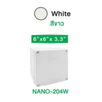 ราคา NANO กล่องกันน้ำพลาสติก กล่องกันน้ำ Junction Box ขนาด 6x6 นิ้ว IP65 รุ่น NANO 204 ฝาทึบ (18898816888)