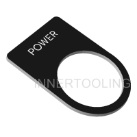 ราคา เนมเพลท Nameplate ติดตู้คอนโทรล พื้นดำ อักษรสีขาว ป้ายติดตู้คอนโทรล ขนาดรูเจาะ 25 mm (10280265810)