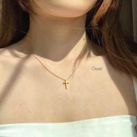 ราคา Cly cross 14k necklace สร้อยคองานชุบ 14k สแตนเลส สวย ทน เงา ไม่ลอก ไม่ดำ (16300743405)