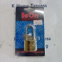 ราคา ISON กุญแจล็อค กุญแจสปริงเหล็กสีทอง 25 มม หูยาว คอยาว พร้อมลูกกุญแจ 3 ดอก (10422862099)