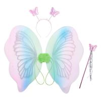 ราคา Pickmine 2023ปีกนางฟ้าสีสันสดใสใหม่สำหรับเด็กแสดงบนเวทีปีกผีเสื้องานปาร์ตี้วันเกิดวันฮาโลวีนปีกนางฟ้าพร้อมไม้กายสิทธิ์และห่วงผม (19429125887)