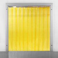 ราคา ม่านริ้วพลาสติก พร้อมรางสแตนเลส กว้าง 1 05ม สูง 3 00 6 00ม หนา 1กับ2 มม สีเหลืองใส กันแมลงได้ กั้นแอร์ กันแอร์ กั้นห้อง กันแมลง (7526003347)