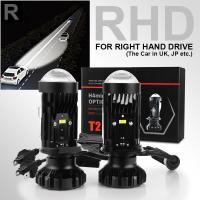 ราคา 2020ใหม่เอี่ยม T1 H4 LED ไฟหน้ารถ H4โปรเจ็คเตอร์ขนาดเล็กเลนส์6000K DC9 32V High Beam ไฟ Led อัตโนมัติ (9629510546)