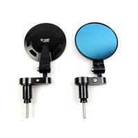 ราคา กระจกปลายแฮนด์ คลาสสิค สวยงาม เลนส์สีฟ้า งาน CNC ทั้งตัว ตัดแสงได้ดี ทรงกลม Racing power กระจกมอไซค์ (16971210089)