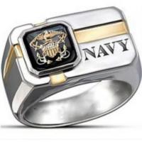 ราคา WXR แหวนแฟชั่นสองสีปูนกอินทรีแหวนกองทัพเรือย้อนยุคชายและหญิงแหวนโลหะผสมเสริมบุคลิกภาพของขวัญ (17991797844)