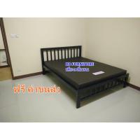 ราคา BB เตียงเหล็กกล่อง ขนาด 6 ฟุต สีดำ พร้อมที่นอนยางใยสังเคราะห์ หุ้มหนังPVC 6 ฟุต หนา 6 นิ้ว (1728946386)
