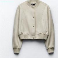 ราคา Zaraกิโลวัตต์ฤดูใบไม้ร่วงคอตั้งใหม่ Jaket Baseball Buckskin เสื้อแจ็คเก็ตบอมเบอร์ผู้หญิง4968226 712 (20468448180)