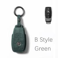 ราคา พรีเมี่ยม Alcantara ฝาครอบกุญแจสำหรับ Mercedes Benz กุญแจรถกุญแจเปลือกหอยพวงกุญแจสำหรับ Mercedes Benz A Class C E Class S Class (20568262419)