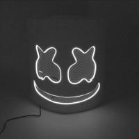 ราคา Hot Halloween Luminous Head Cover LED Light Up Cosplay DJ Marshmello Headgear Glowing Neon Music Festival Mask Rave Party Props (19241889735)
