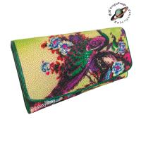 ราคา กระเป๋าสตางค์ผู้หญิงใบยาว สไตล์สามพับเลดี้ ลายนกยูง หนังปลากระเบนแท้ เลือกสีได้ ทนทานเป็นเลิศ ใส่ธนบัตร ATM บัตรเครดิต หนังแท้100 (14070636524)