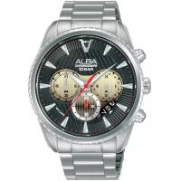 ราคา นาฬิกาข้อมือผู้ชาย ALBA Signa Quartz Chronograph รุ่น AT3J15X หน้าปัดสีดำ AT3J13X หน้าปัดสีเขียว ขนาดตัวเรือน 43 มม ตัวเรือน สาย Stainless steel สีเงิน (19960111447)