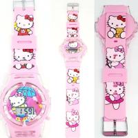 ราคา Hello Kitty นาฬิกาเด็ก นาฬิกาคิตตี้ มีไฟมีเสียง นาฬิกาเด็กผู้หญิง ลายการ์ตูน โพนี่ lol kitty เด็กหญิง ดิจิตอล RC120 (6494166893)
