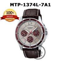 ราคา CASIO ของแท้ 100 รุ่น MTP 1374D MTP 1374SG MTP 1374L นาฬิกาข้อมือผู้ชาย วันที่ 3 เข็ม กล่องและรับประกัน 1ปี MTP1374 (18993726933)
