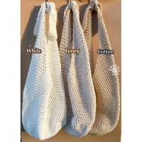 ราคา pmncrochet กระเป๋าถักทรงย่าม ปรับสายได้ สไตล์วินเทจ เก๋ๆมินิมอล พร้อมส่งไม่ต้องรอถัก (19897509629)