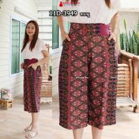 ราคา 11D 46 รุ่นขา5ส่วน กางเกงผ้าไทย ผ้าฝ้ายพิมพ์ลาย ทรงคุณนาย ทรงขาบาน เอวยืดสม็อคหลัง ไซส์ใหญ่ใส่ได้เอว 32 40 (21097544454)