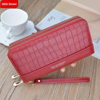 ราคา กระเป๋าสตางค์ผู้หญิงคลัทช์2022ใหม่ซิปคู่ลายจระเข้ยาวหนัง PU กระเป๋าความจุขนาดใหญ่สองชั้นกระเป๋าโทรศัพท์มือถือ (16947847244)