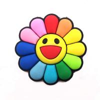 ราคา ดอกไม้ Croc Charms Sunflower Croc Charms เหมาะกับ DIY รองเท้าแตะหัวโตตกแต่ง Smile Rainbow Sun Flower Pride Croc Charms (14202782921)