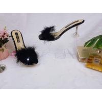 ราคา รองเท้าส้นแชมเปญ แต่่งอะไหล่ขนนก (16551265477)