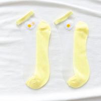 ราคา ถุงเท้าซีทรู โปร่งใส ถุงเท้าข้อสั้น ถุงเท้าแฟชั่น ลายดอกเดซี Free Size ถุงเท้ากีฬา ผ้าเกรดดีพรีเมี่ยม (13251215011)