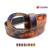 ราคา เข็มขัดหนังวัวแท้เย็บขอบ งานตอกแฮปวี่ อินเดียแดง คาวบอย กัญชา ลายไทย ลายม้า ประดับคล้อย หนังงู เปลี่ยนหัวได้ (12777723651)