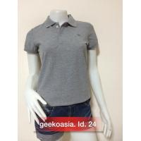 ราคา เสื้อโปโลหญิง ตรากวางแท้ Geeko เทาท็อปขาว หญิง (1667326535)