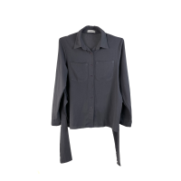 ราคา Tshop เสื้อเชิ้ตแขนยาวผูกโบว์ด้านหลัง สีเทาD011 24 (21239246893)