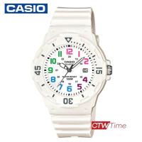 ราคา Casio Standard นาฬิกาข้อมือผู้หญิง สายเรซิ่น รุ่น LRW 200H 7BVDF เรือนขาว หน้ารุ้ง (438488)