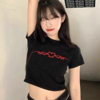 ราคา เสื้อยืดวินเทจแนวพังก์สุดเซ็กซี่กราฟิกสไตล์วินเทจยุค90S น่ารักแนวกอธิก (19850932627)