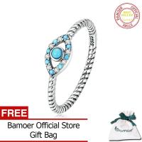 ราคา BAMOER ของแท้925เงินสเตอร์ลิงแหวนตาปีศาจสีเขียวเทอร์คอยส์สำหรับผู้หญิงการออกแบบเกลียวแหวนสัญญาเทอร์รี่ดีของขวัญแต่งงาน SCR822 (14287673018)