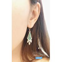 ราคา ต่างหูเงินแท้ 99 งานสุโขทัย งานทำมือ ลงยาสีเขียว สวยมากๆค่ะ ต่างหูกลางๆ เหมาะกับชุดไทยมากๆ ค่ะ (9247674739)
