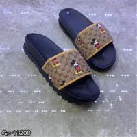 ราคา MenS sandals GUCCI Horizontal Strap Super Beautiful Sportswear uni Slippers With Soft Sole Bao Binh Slippers (15112679690)