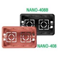ราคา NANO บล็อกฝังพลาสติก บล็อกฝังหูเหล็ก Flush Box ขนาด 2x4 นิ้ว สีส้ม สีดำ รุ่น NANO 408 ธรรมดา NANO 408M หูเหล็ก (18841617310)