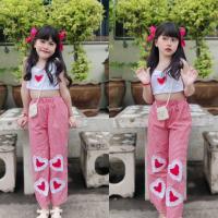 ราคา ชุดเซตเสื้อแต่งแขนระบายฟรุ้งฟริ้ง กางเกงขายาว pd (20507190194)