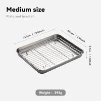 ราคา Familiars COD ถาดพร้อมตะแกรง 304สแตนเลส ถาด ถาดอบ ตะแกรง ถาดใส่อาหาร ถาดสี่เหลี่ยม ถาดพักขนม ถาดรองน้ำมัน (20487677396)