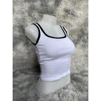 ราคา เสื้อกล้ามวินเทจสายสี เอวลอย ผ้าคอตตอน กล้าม เอวลอย (19380625343)