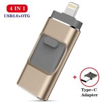 ราคา COD 100 เดิมแท้ USB แฟลชไดรฟ์128กรัม USB3 0 Pendrive สำหรับ iPhone Xs Max X 8 7 6 iPad 8 16 32 64 128 256กิกะไบต์หน่วยความจำ USB ที่สำคัญ MFi ปากกาไดรฟ์ (6831330389)