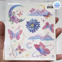 ราคา Face Tattoo แทททูติดหน้า แทททูผีเสื้อ ผีเสื้อติดหน้า แต่งหน้าแฟนซี ฟูลมูน (20891305528)