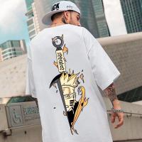 ราคา เสื้อยืดแขนสั้นหลวมสไตล์ใหม่คอกลมญี่ปุ่นแฟชั่นผู้ชายอินเทรนด์ (13263862279)