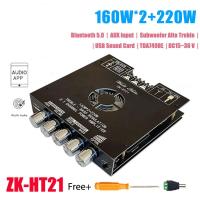 ราคา ของแท้100 Shockley ZK TB21 ZK TB21S ZK HT21 2 1 Channel Stereo Bluetooth 5 0 Digital Power Amplifier Module 2 50W 160WX2 220W AUX Digital Power Amplifier Board Speaker Home Music โมดูลไร้สายเสียงสูงแ 