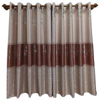 ราคา ผ้าม่านหน้าต่าง ผ้าม่านประตู เจาะห่วงตาไก่สำเร็จรูป ลายเถาวัลย์ทูโทน มี 4 สี (18529209829)