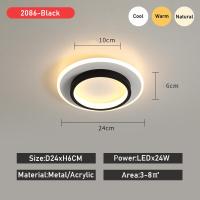 ราคา โคมไฟเพดานทันสมัยสำหรับห้องครัวห้องนั่งเล่นทองสีดำ Led ไฟติดเพดานสำหรับทางเดินห้องนอนสีขาวโคมไฟระเบียงโคมไฟ (8065555335)