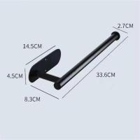 ราคา ชั้นแขวนผ้าเช็ดผ้าขนหนูกระดาษสแตนเลสสีเงิน สีดำสามารถเก็บติดฟิล์มเช็ดที่ใส่ม้วนกระดาษสำหรับห้องครัวห้องน้ำ (21171032810)