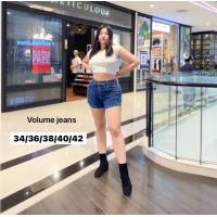 ราคา 485 V กางเกงขาสั้นยีนส์เอวสูงสำหรับสาวอวบอ้วน ทรงสวย รุ่นกระดุมคู่ (18820643522)