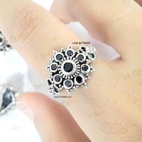 ราคา แหวนนิล แหวนเงินแท้ รมดำ พลอยนิล CZ YTG 10079 (18219515090)